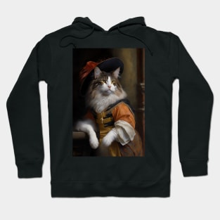 Maine Coon Classic Cat Portrait Hoodie